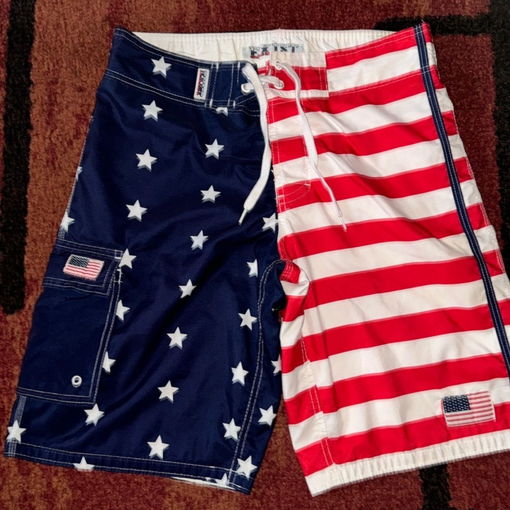 Mens ‘Merica Swimtrunks‎ Red White Blue